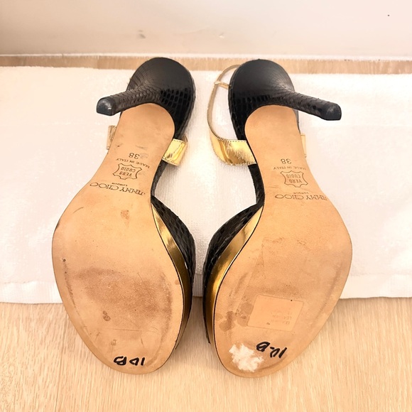 Python and Leather Jimmy Choo shoes (original) - Picture 5 of 5